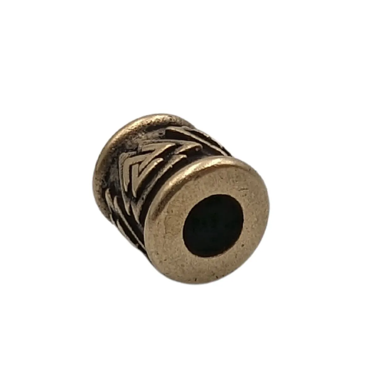 Valknut bronze paracord bead