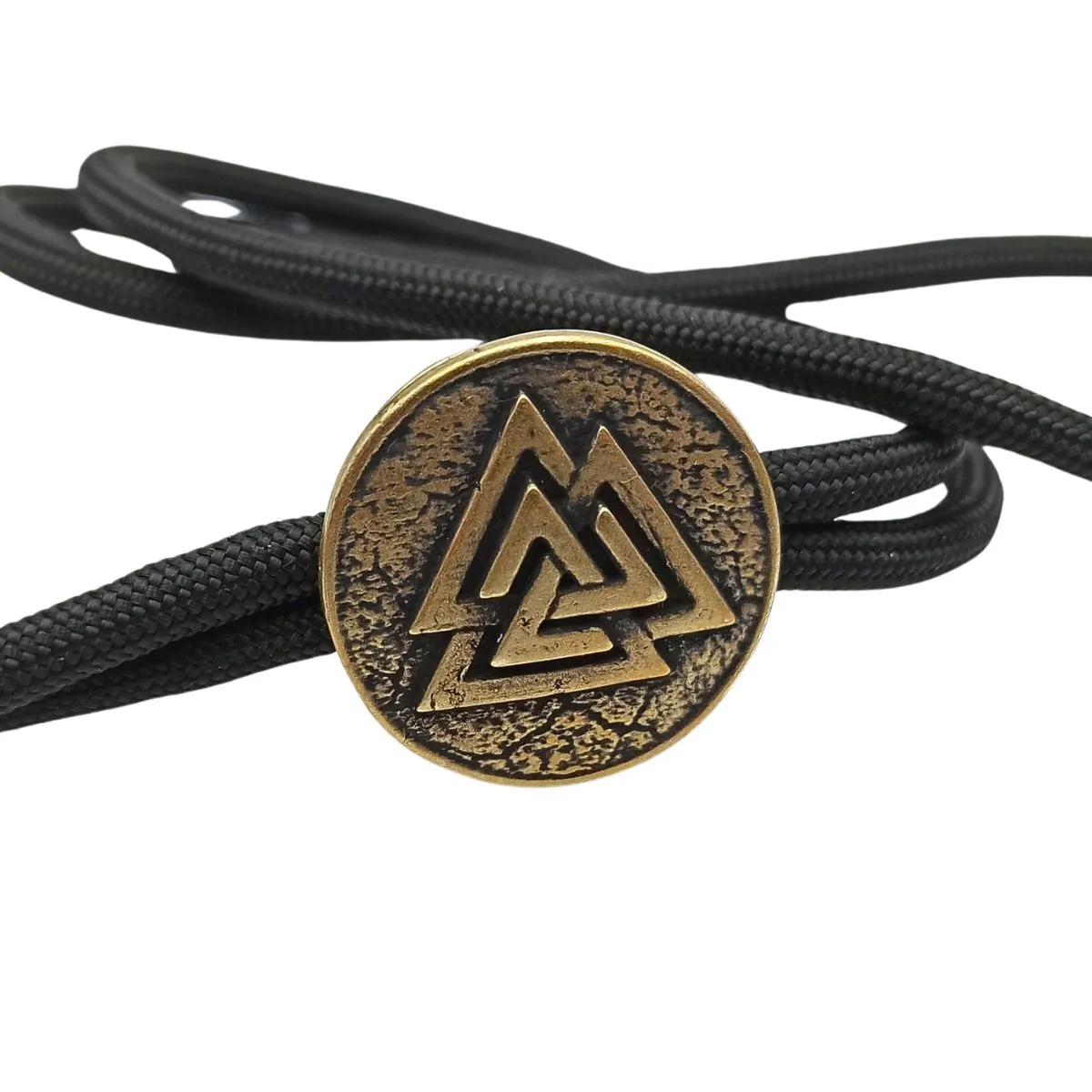 Valknut round paracord bead