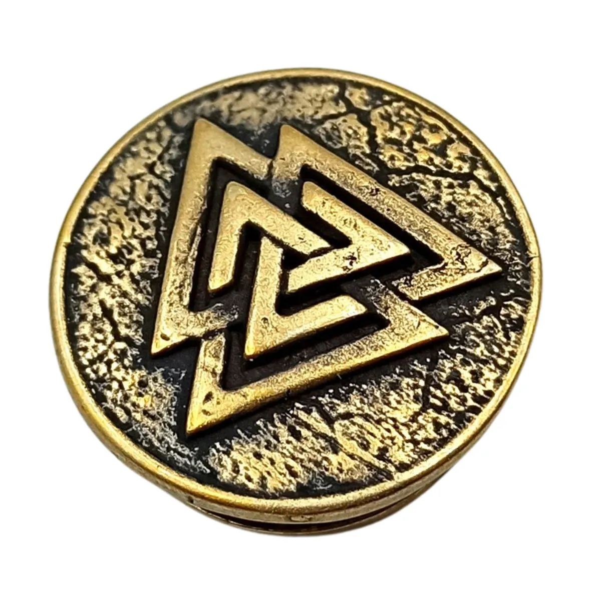 Valknut round paracord bead