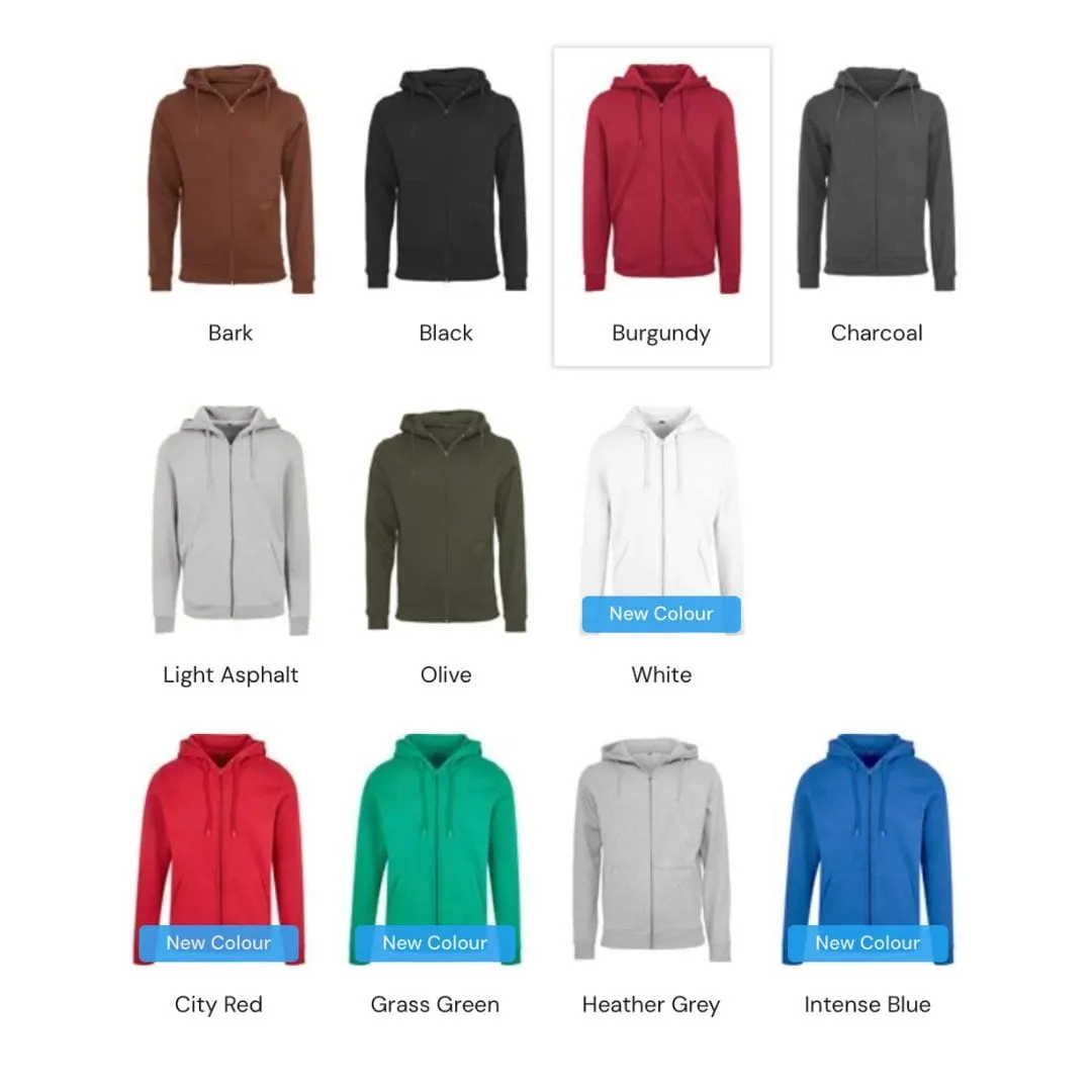 Vegan Men's Zipped Heavy Hoodie | Multiple Colours