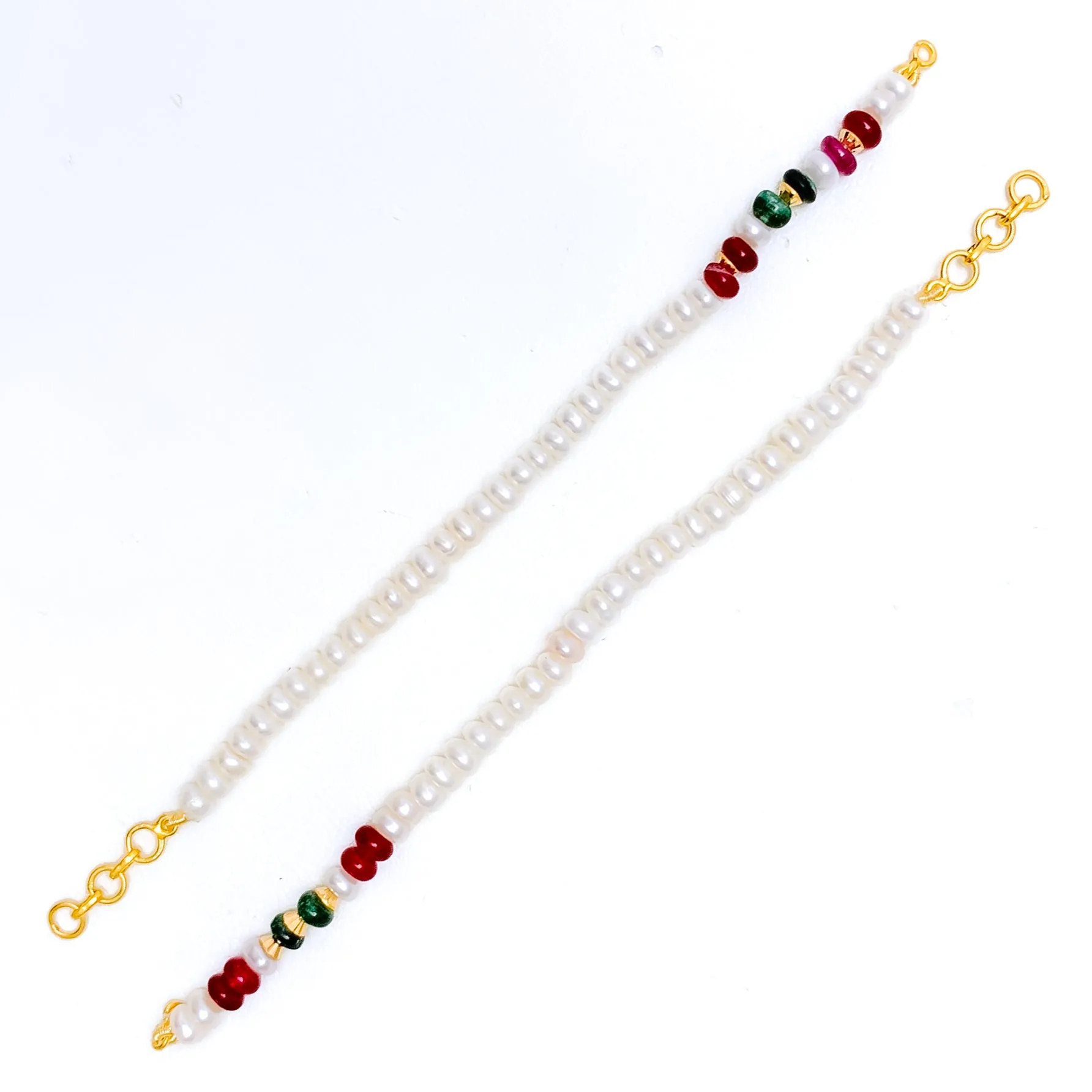 Vibrant Charming 22k Gold Pearl Earrings Support Chain
