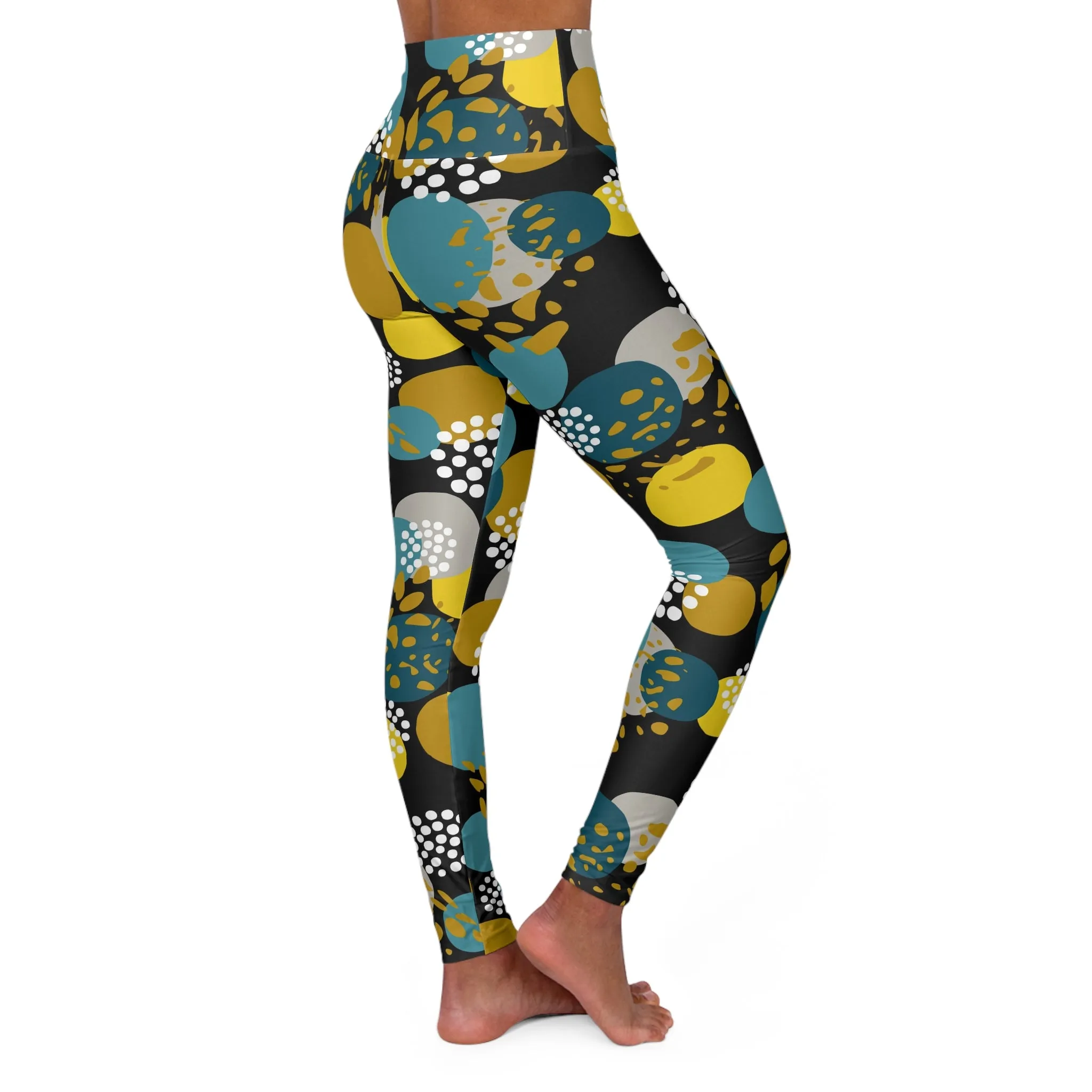 Vibrant High Waisted Yoga Leggings - Stylish Activewear for Fitness Enthusiasts