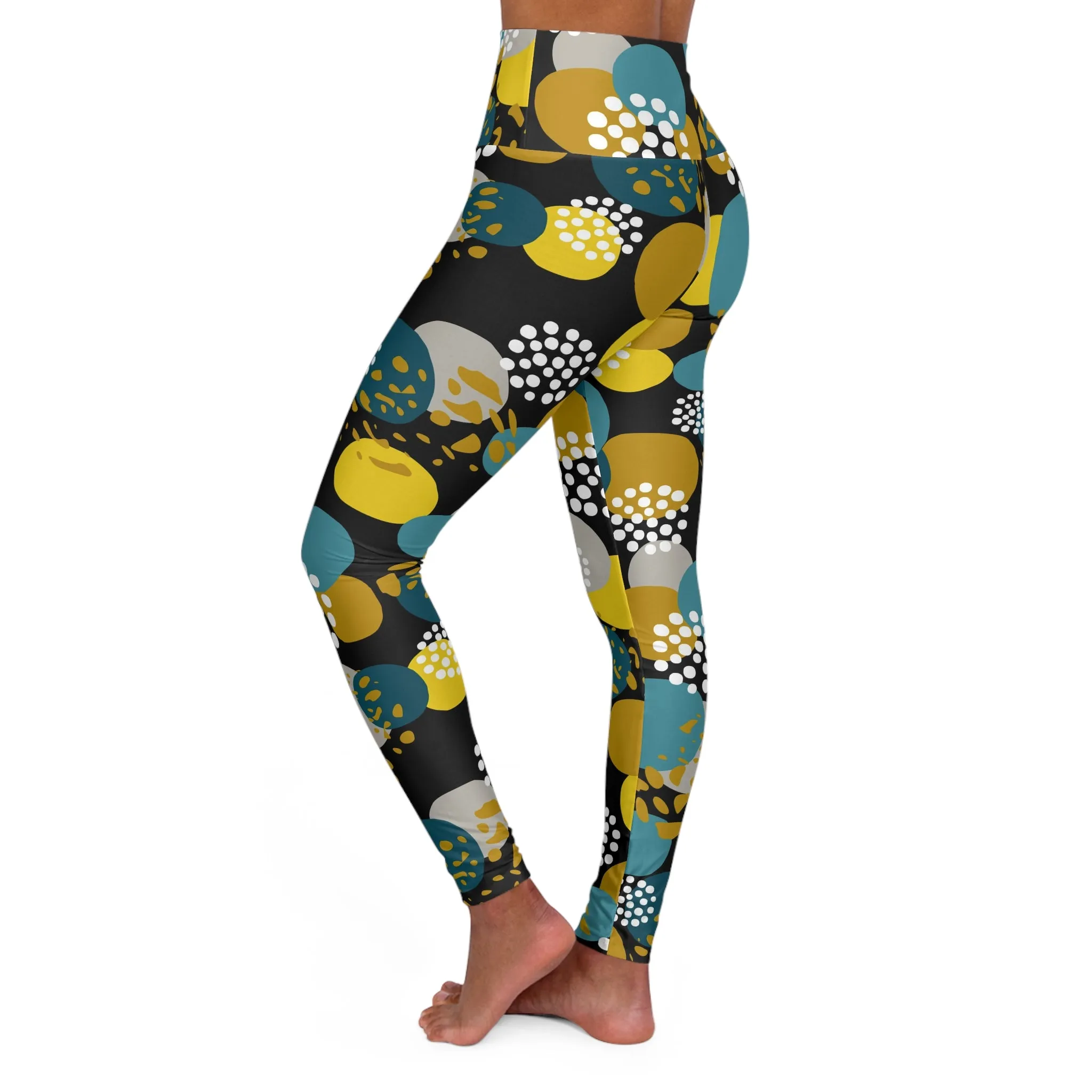Vibrant High Waisted Yoga Leggings - Stylish Activewear for Fitness Enthusiasts