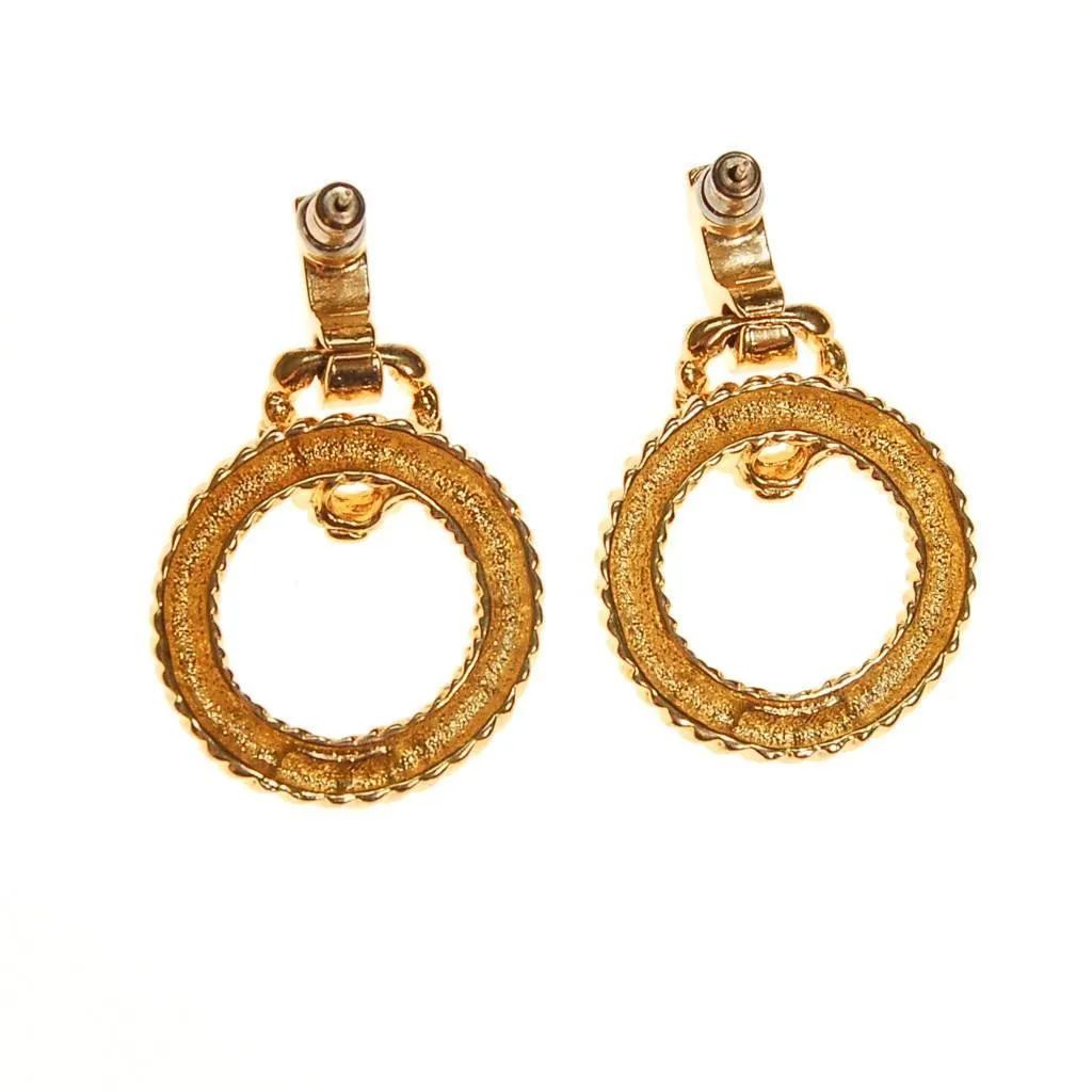 Vintage Piscitelli Large Gold Cable Link Necklace and Earring Set, 1980s, Designer