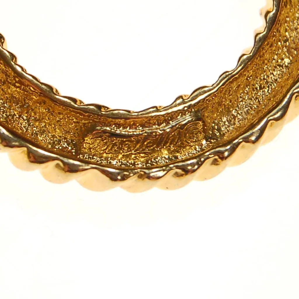Vintage Piscitelli Large Gold Cable Link Necklace and Earring Set, 1980s, Designer