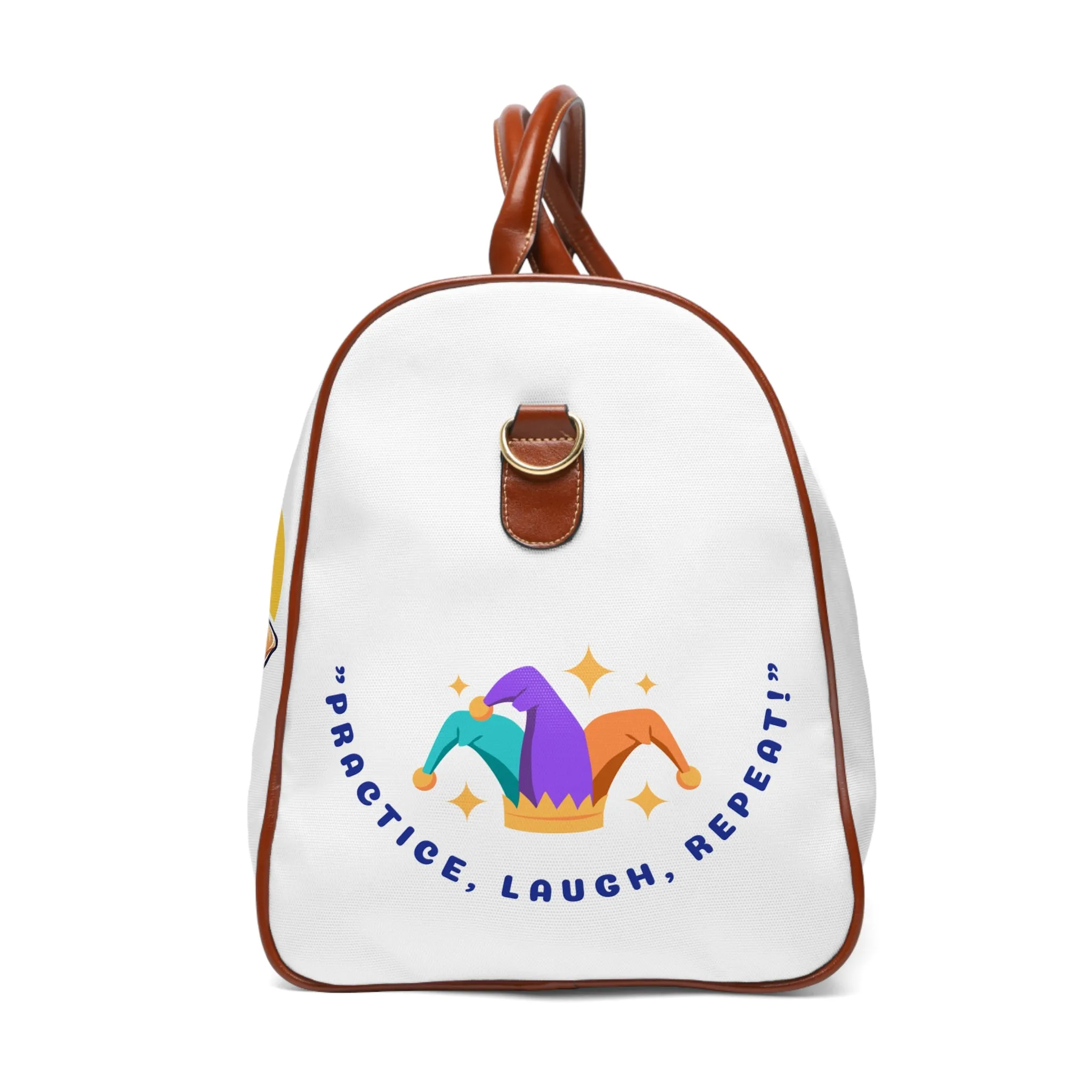 Waterproof Travel Bag - 'Practice, Laugh, Repeat' Design for Active Lifestyles