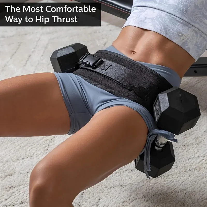 Weight-Bearing Belt Weighted Waist Trainer Belt - Adjustable Resistance Ergonomic Design Workout Hip Thrust Hip Training Belt