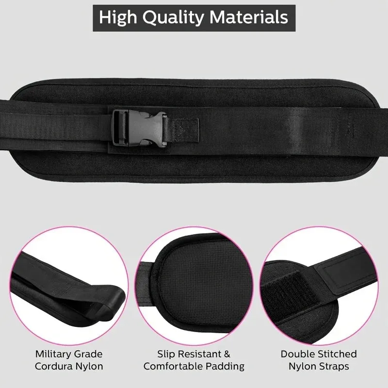 Weight-Bearing Belt Weighted Waist Trainer Belt - Adjustable Resistance Ergonomic Design Workout Hip Thrust Hip Training Belt