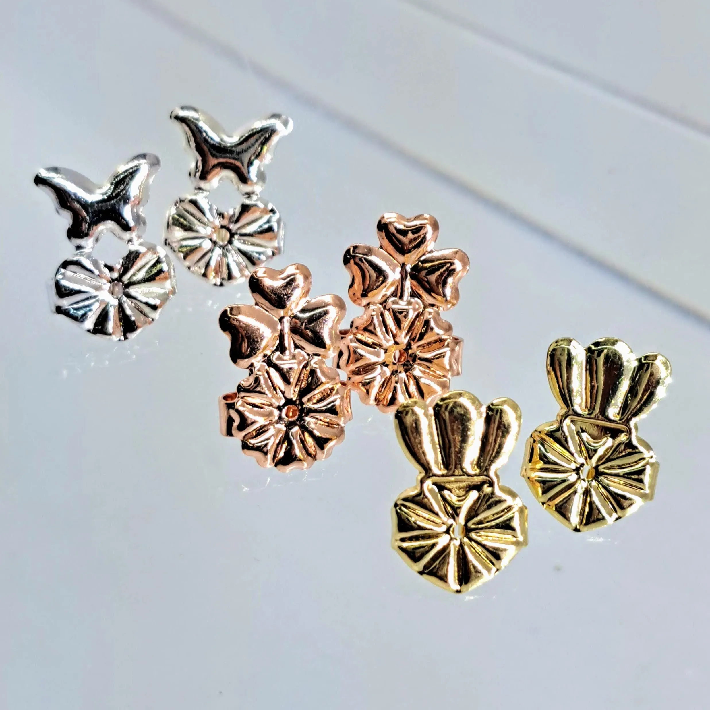 Weight Lifter Backs - Hypoallergenic, Plated Earring Backs