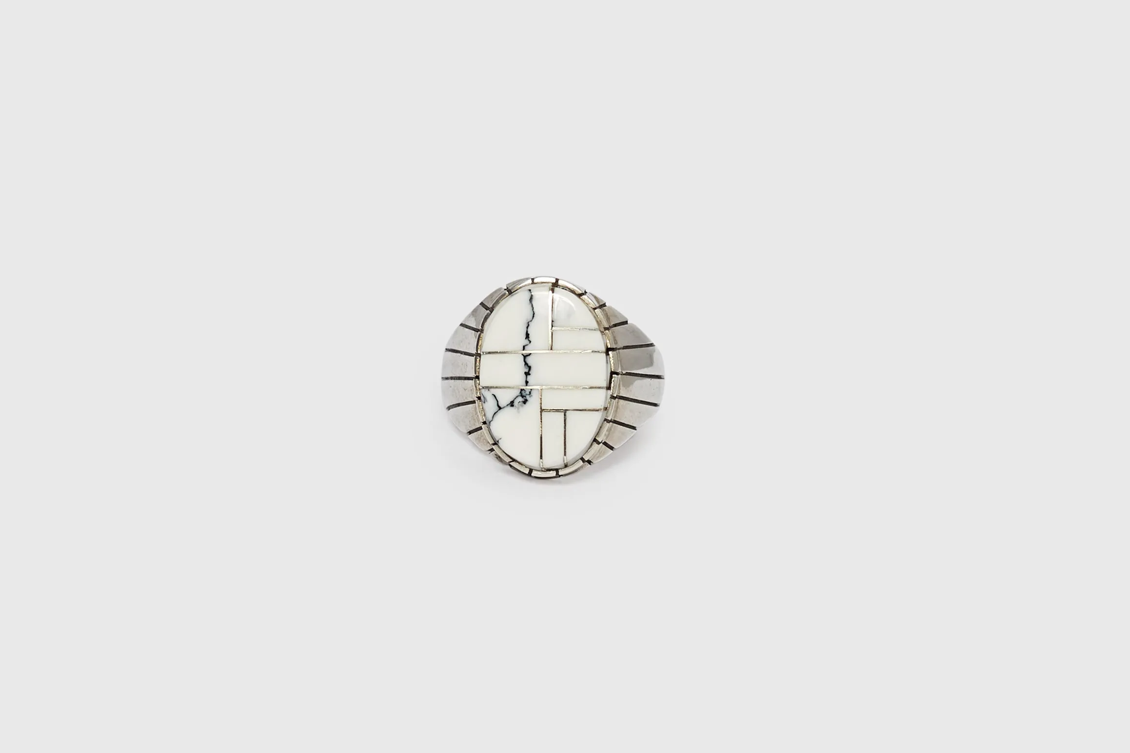 White Buffalo Turquoise Ring