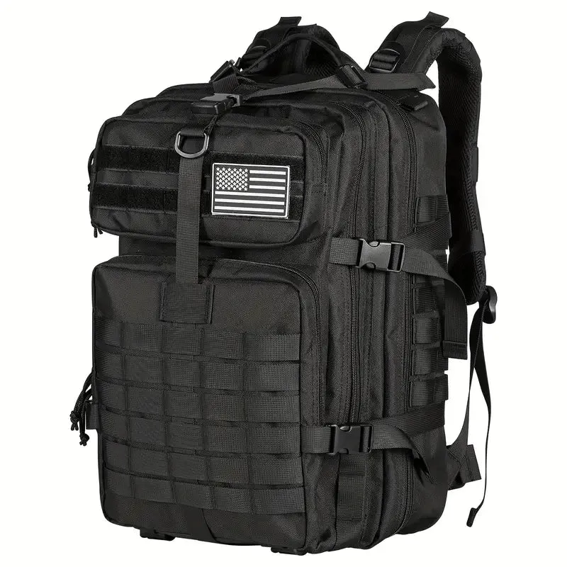 Wild West Frontier Explorer: 45L Tactical MOLLE Backpack for Outdoor Adventures