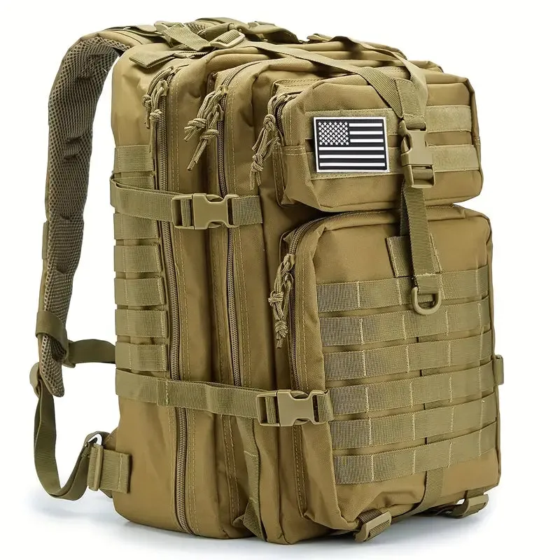 Wild West Frontier Explorer: 45L Tactical MOLLE Backpack for Outdoor Adventures