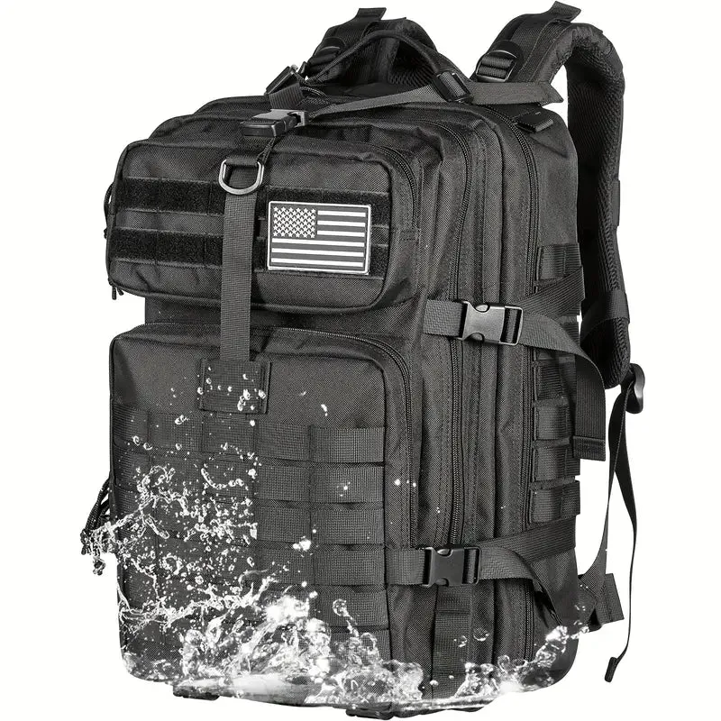 Wild West Frontier Explorer: 45L Tactical MOLLE Backpack for Outdoor Adventures