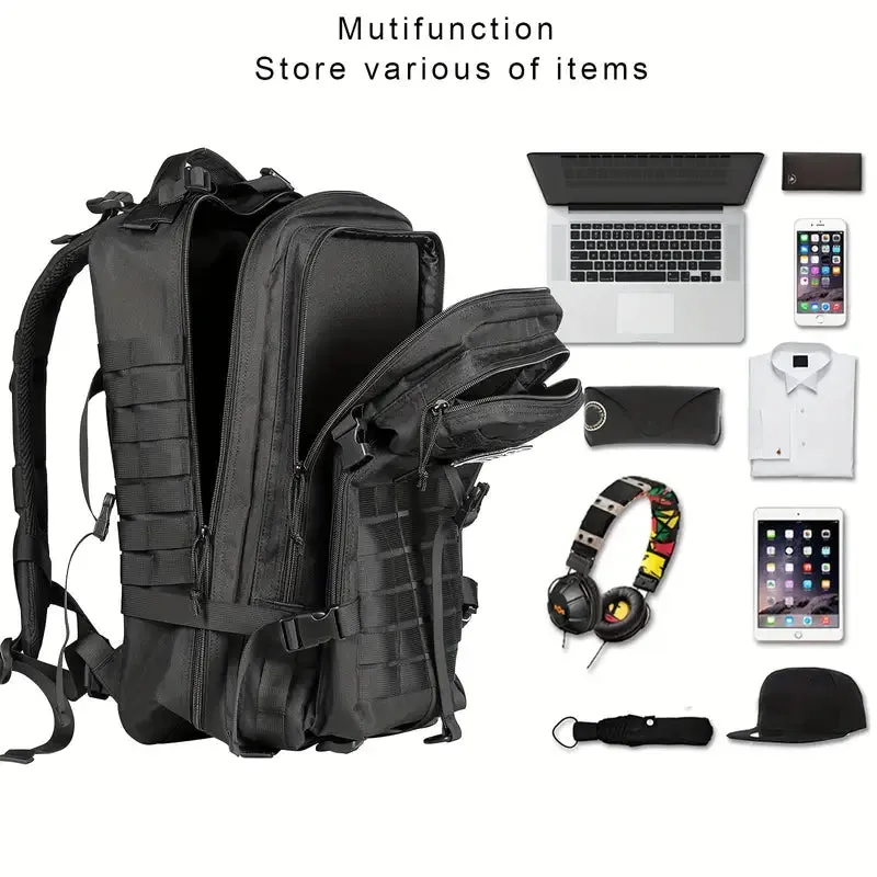 Wild West Frontier Explorer: 45L Tactical MOLLE Backpack for Outdoor Adventures