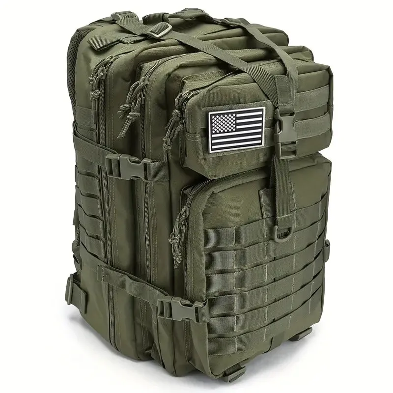 Wild West Frontier Explorer: 45L Tactical MOLLE Backpack for Outdoor Adventures