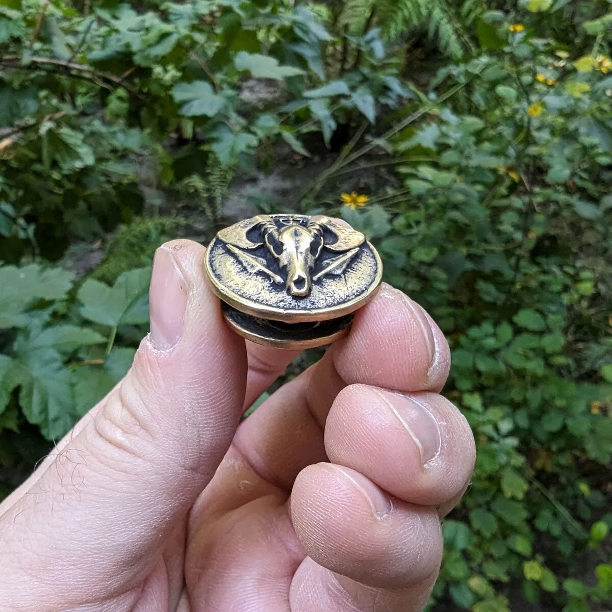 Wolf skull paracord bead