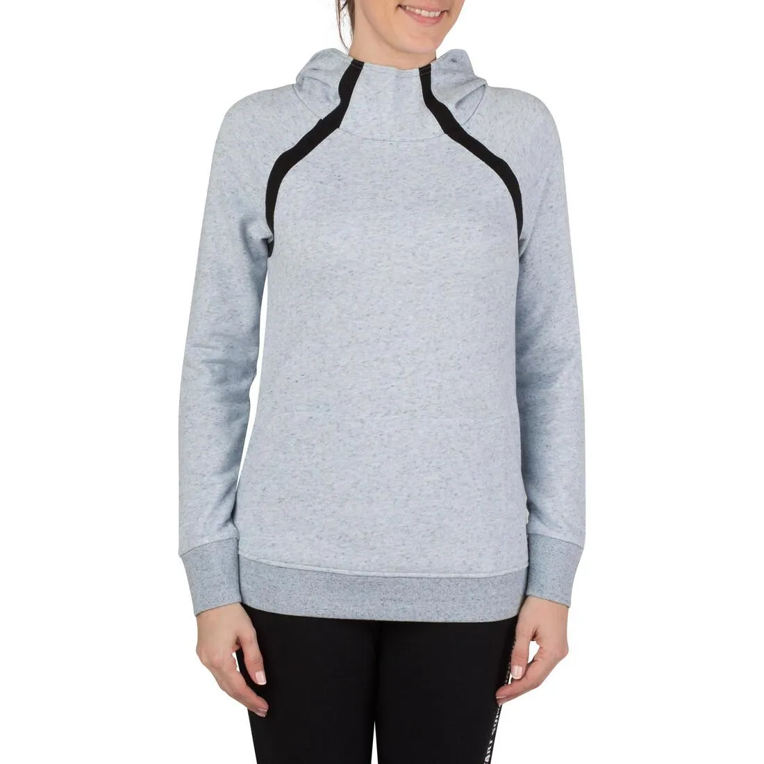 Women's Hooded Pilates & Gentle Gym Jacket - Mottled Blue