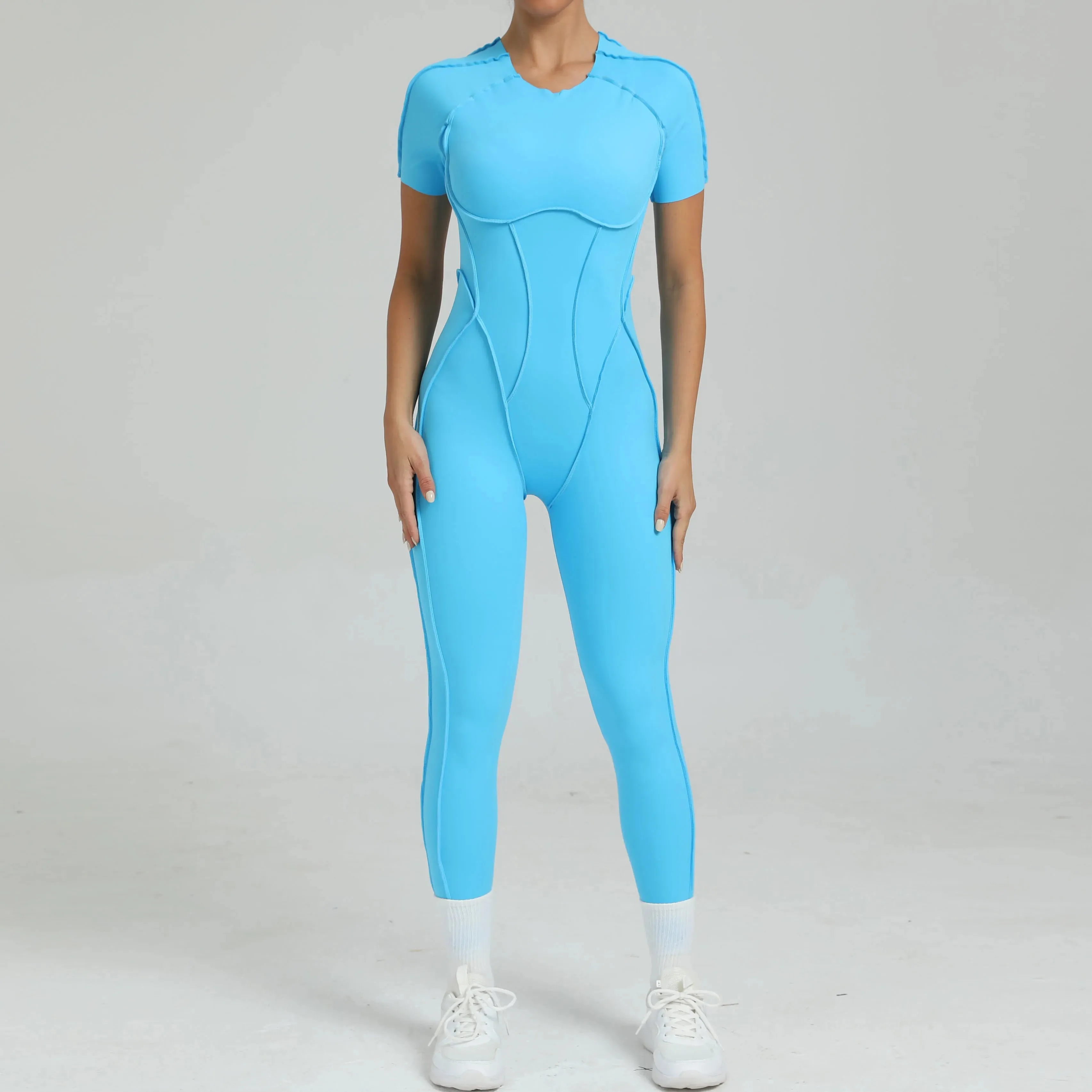 Women's One-Piece Suit with Short Sleeves