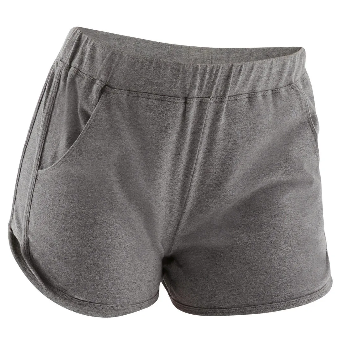 Women's Straight-Leg Cotton Fitness Shorts 520 With Pocket