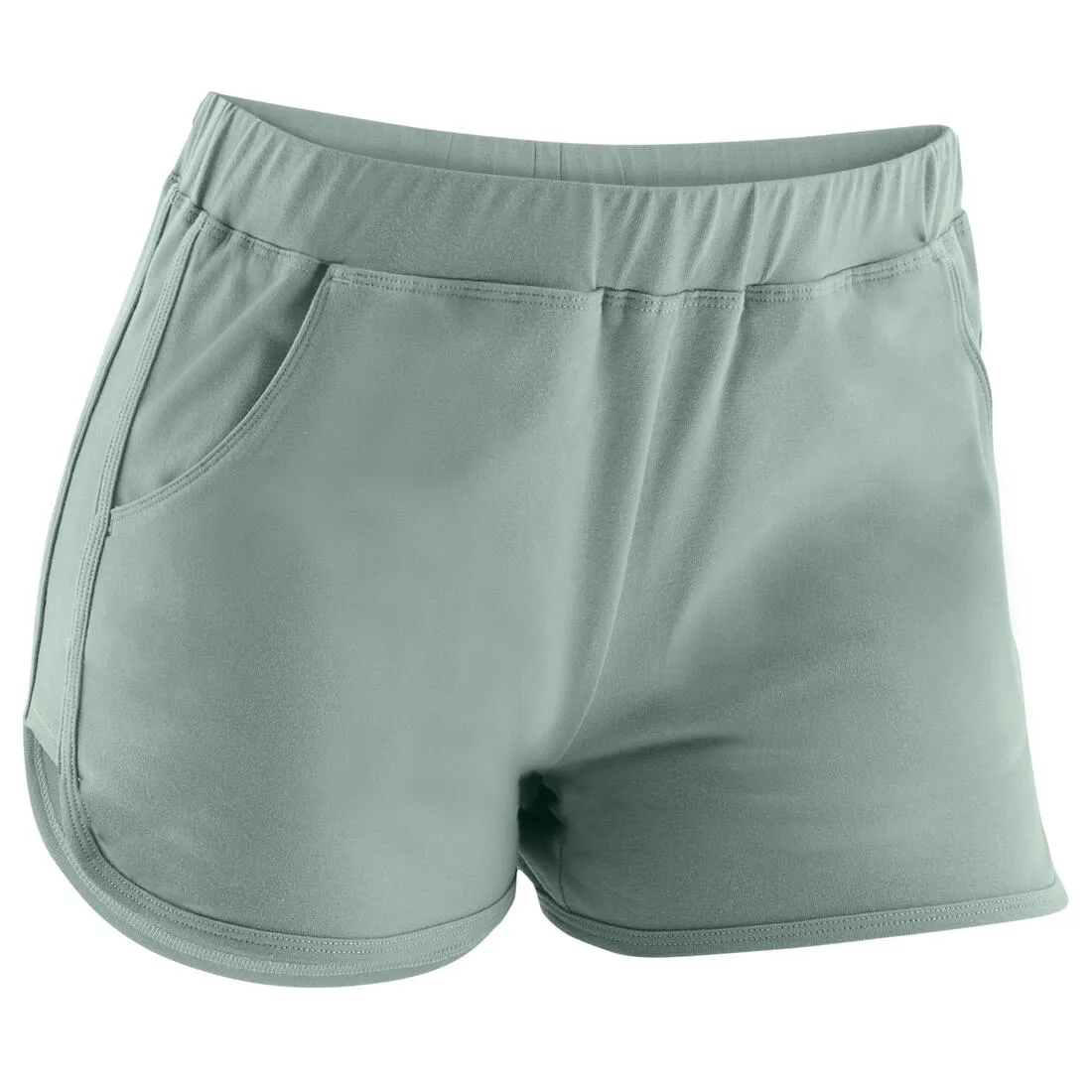 Women's Straight-Leg Cotton Fitness Shorts 520 With Pocket