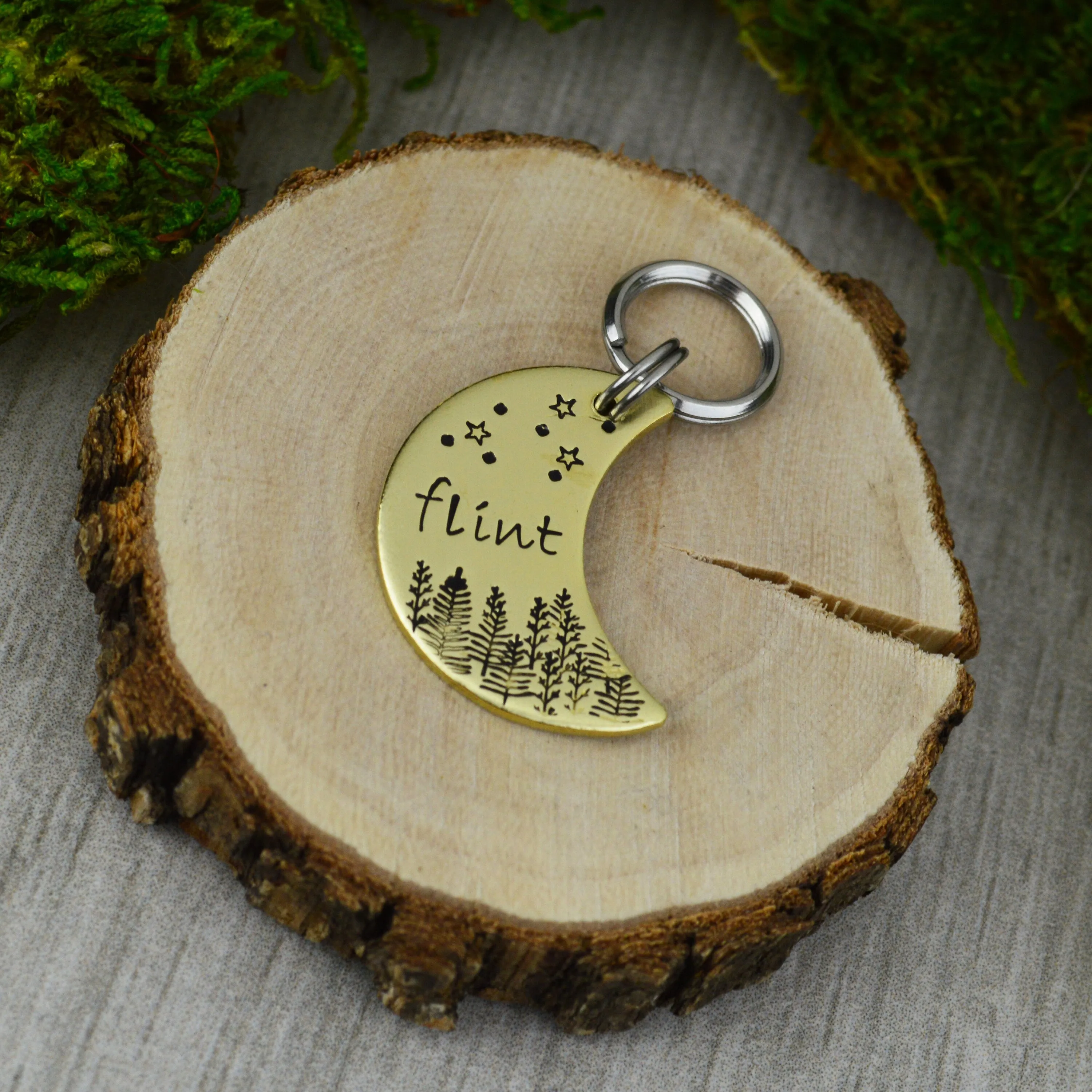 Woodlands at Night Pet ID Tag