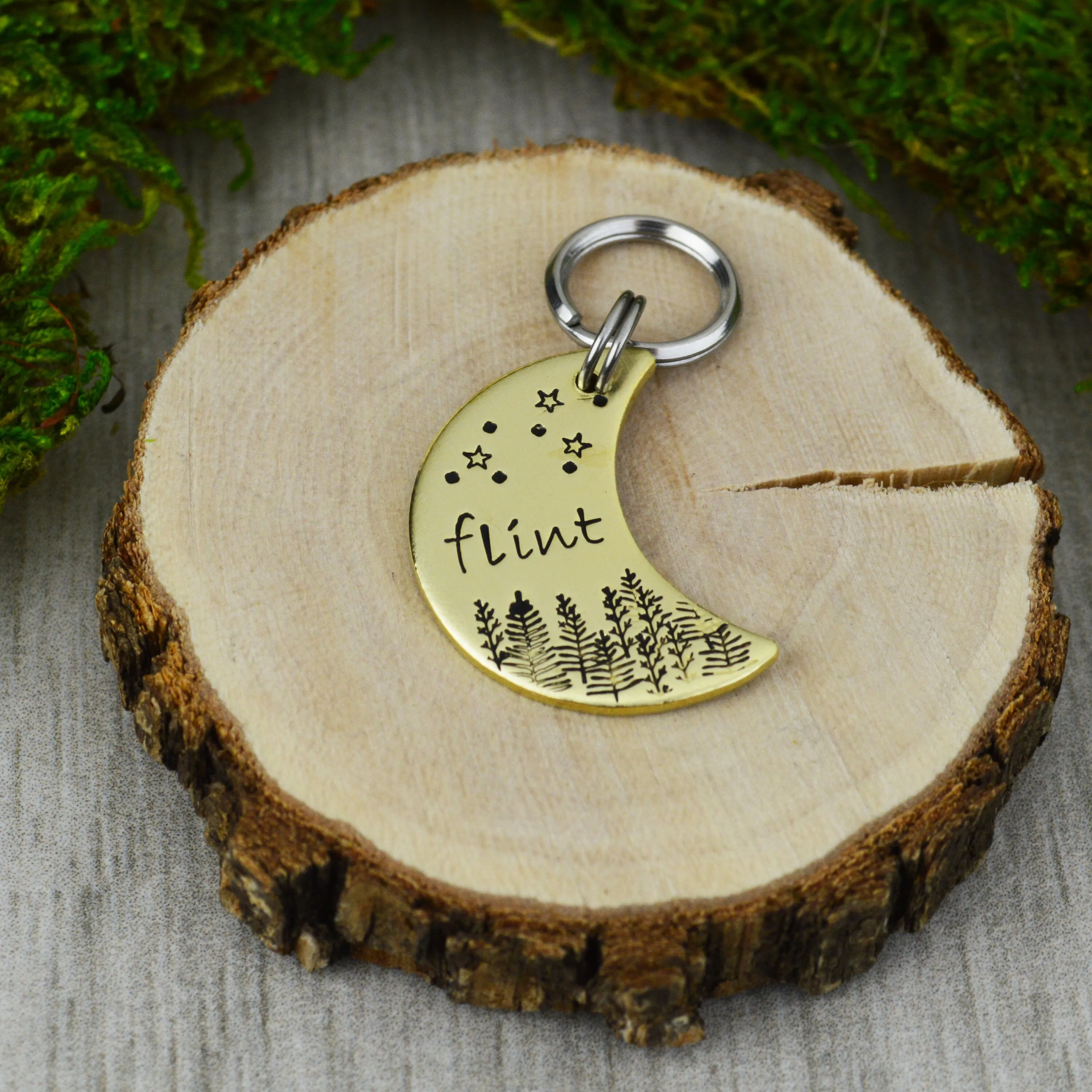Woodlands at Night Pet ID Tag