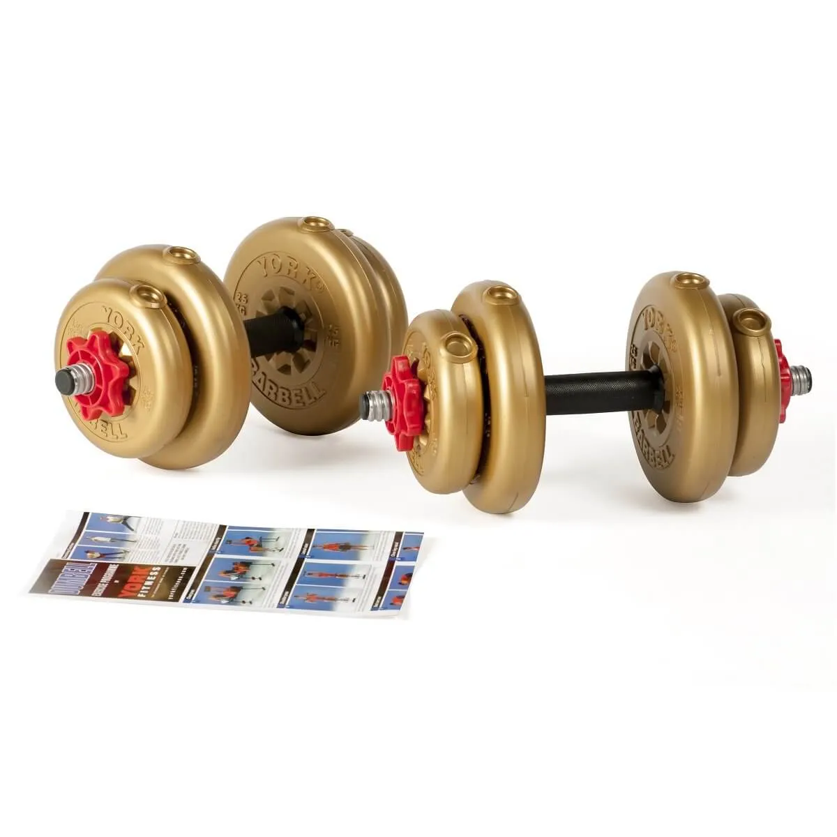 York 15kg Adjustable Vinyl Dumbbell Set