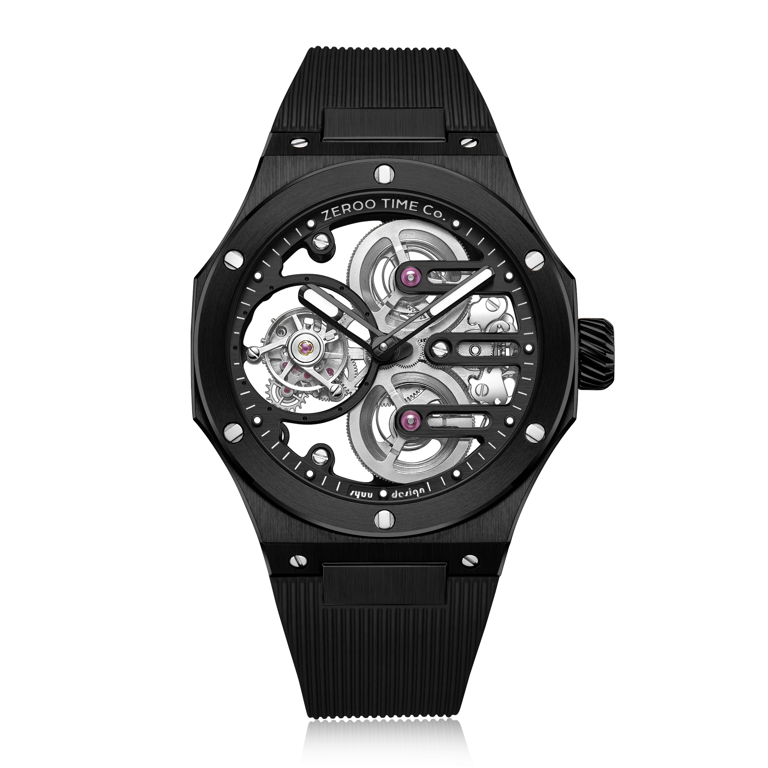 ZEROO T8 THE ORION FULL SKELETON TOURBILLONMANUAL TOURBILLON WATCH FOR GENTS - ZT008BBB