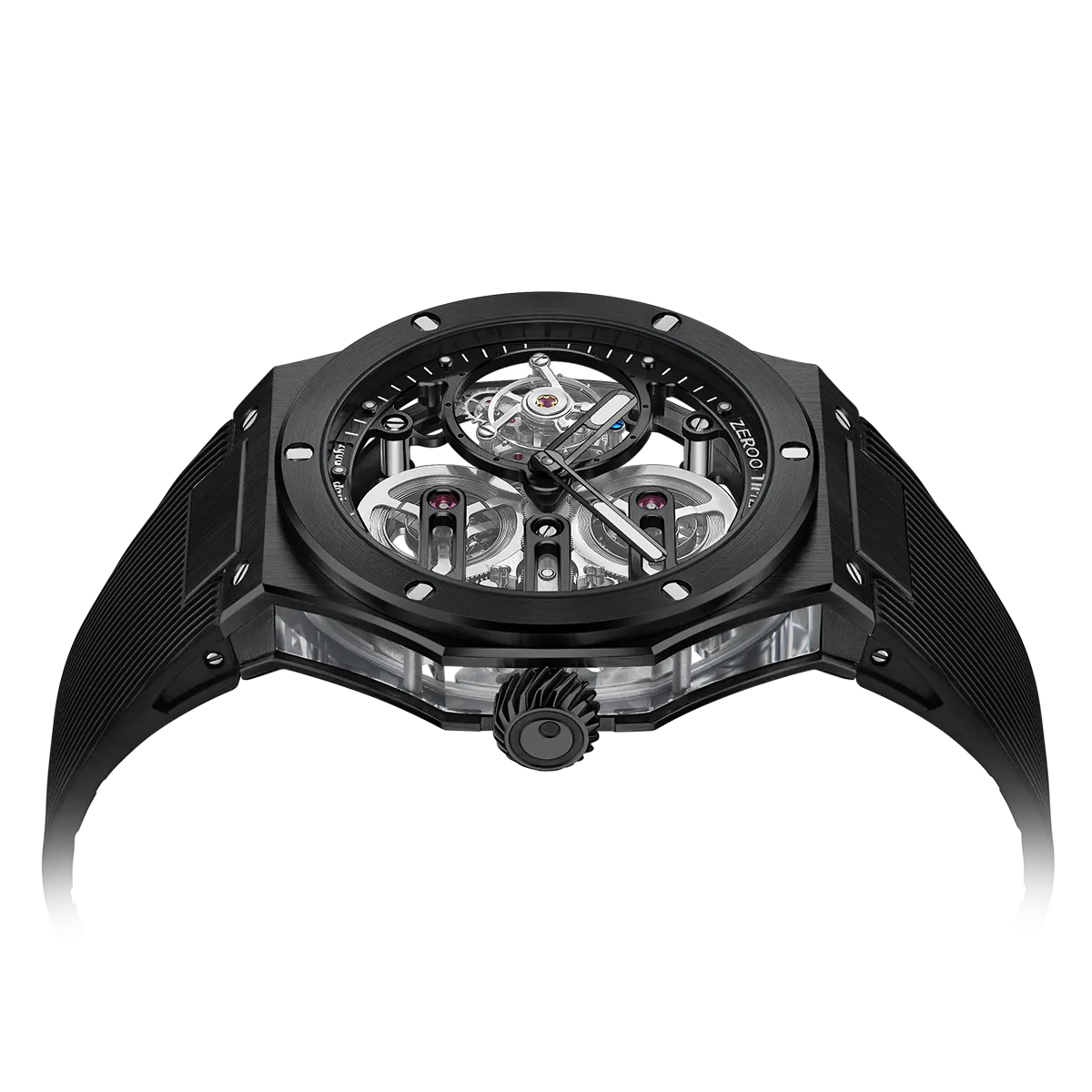 ZEROO T8 THE ORION FULL SKELETON TOURBILLONMANUAL TOURBILLON WATCH FOR GENTS - ZT008BBB