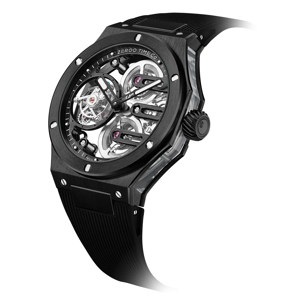 ZEROO T8 THE ORION FULL SKELETON TOURBILLONMANUAL TOURBILLON WATCH FOR GENTS - ZT008BBB