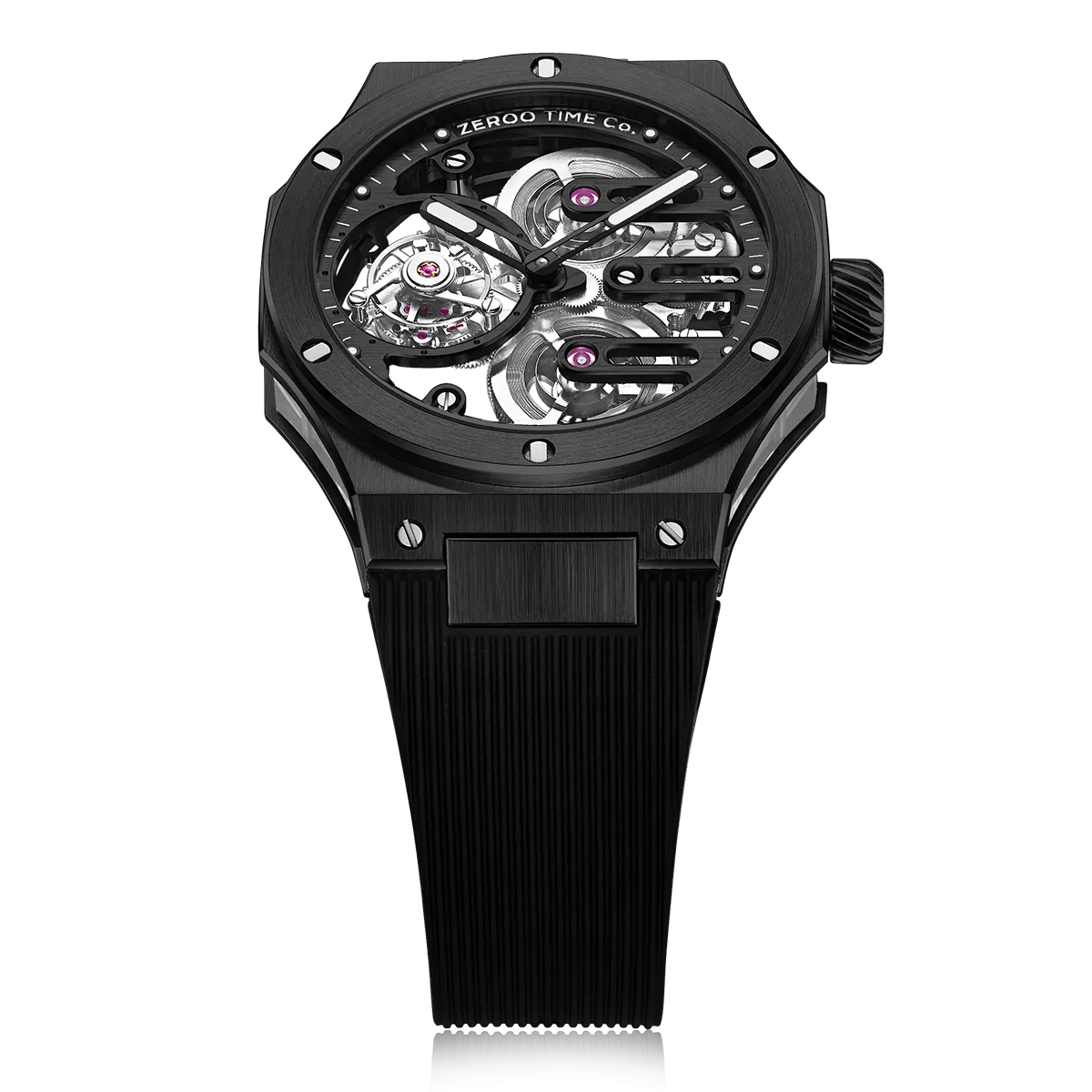 ZEROO T8 THE ORION FULL SKELETON TOURBILLONMANUAL TOURBILLON WATCH FOR GENTS - ZT008BBB