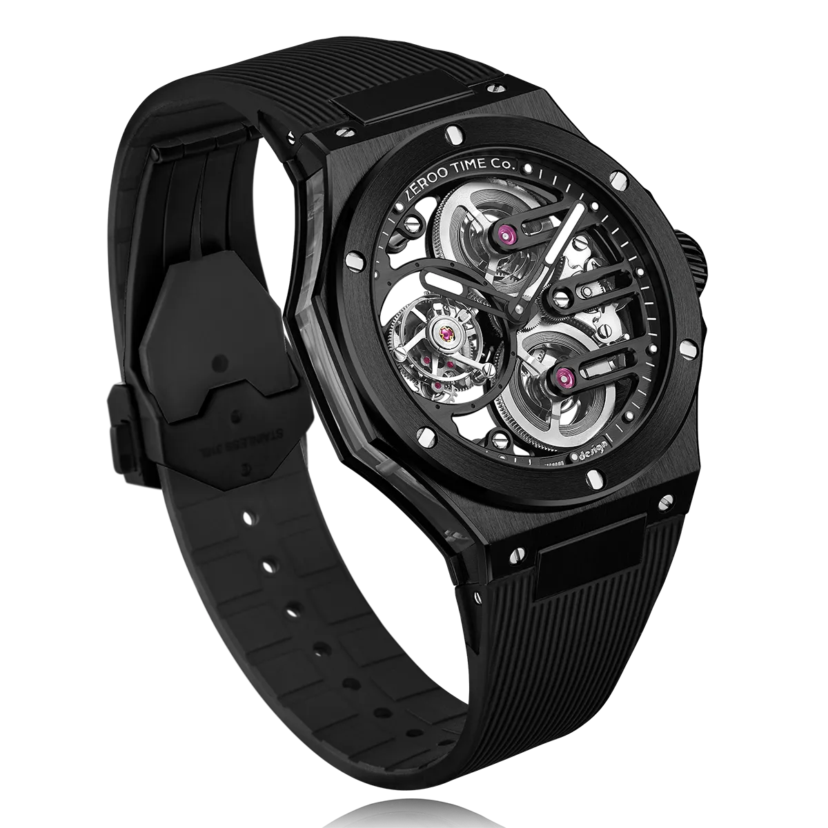 ZEROO T8 THE ORION FULL SKELETON TOURBILLONMANUAL TOURBILLON WATCH FOR GENTS - ZT008BBB