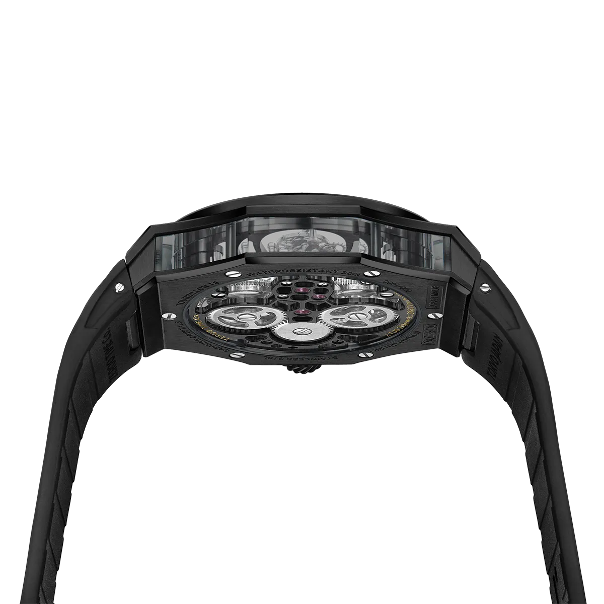 ZEROO T8 THE ORION FULL SKELETON TOURBILLONMANUAL TOURBILLON WATCH FOR GENTS - ZT008BBB